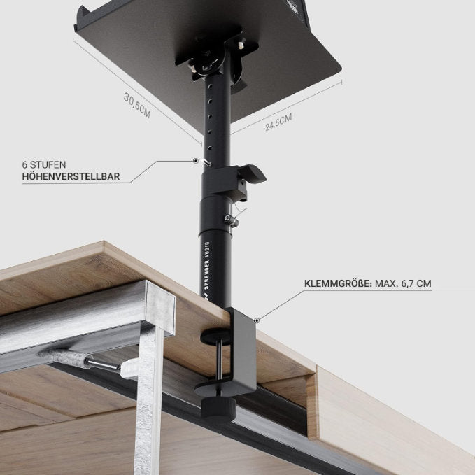 Lautsprecher Ständer mit Tisch Halterung Set inkl. Schaumstoff Absorber