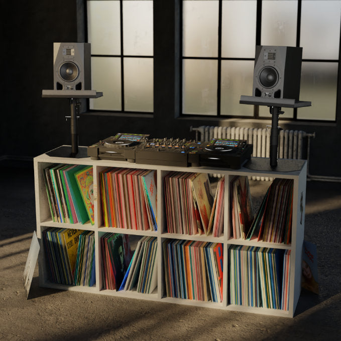 Speaker Stand with Table Mount Set, Including Foam Absorber