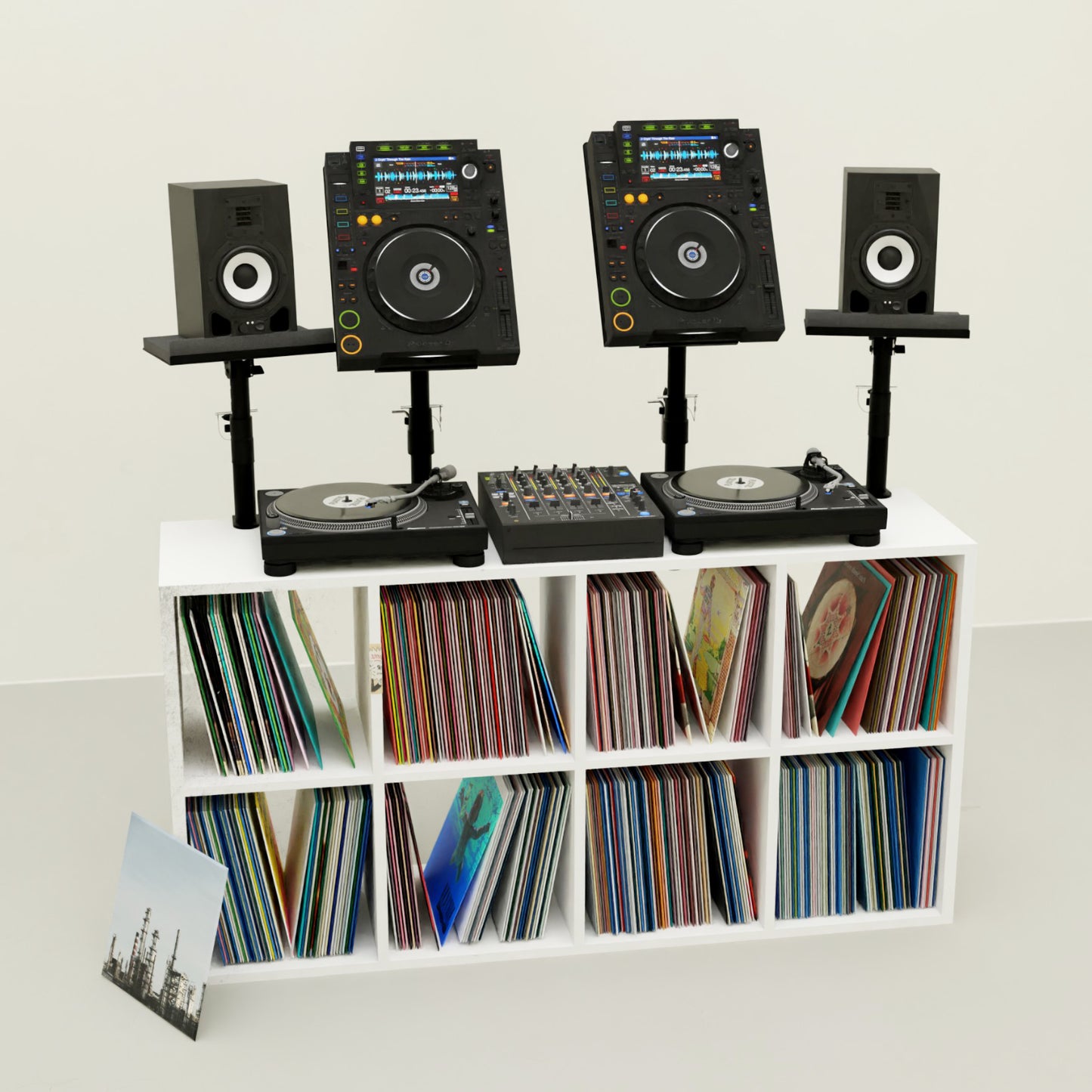 CDJ Stand with Clamp and Grommet Mounting